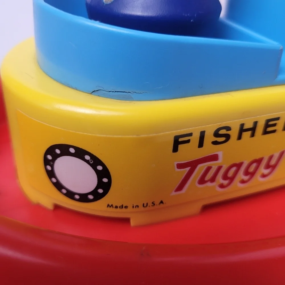 Vintage Fisher Price Tuggy Tooter Pull Along Toy 1967